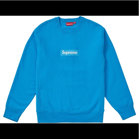 Supreme Box Logo Bright Royal Pullover Crewneck - Picture 2 of 4